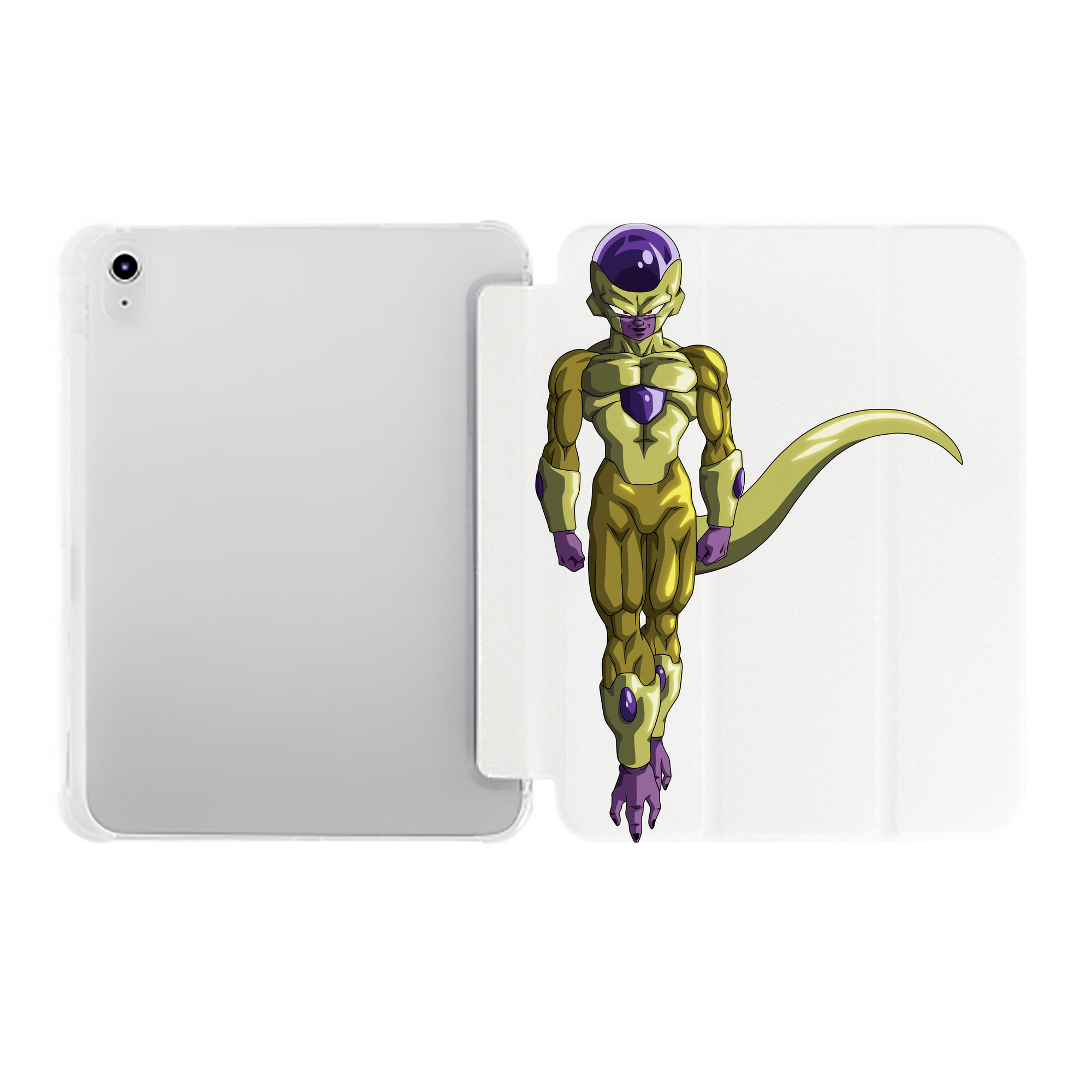 （画像用） ドラゴンボール フリーザ DRAGON BALL Frieza IPad ケース ペン収納付き 三つ折りスタンド PUレザー×シリコン 対応機種9.5/10.5/10.9インチ